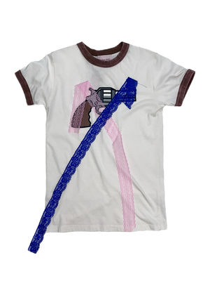 Upcycled Gun-print T-shirt