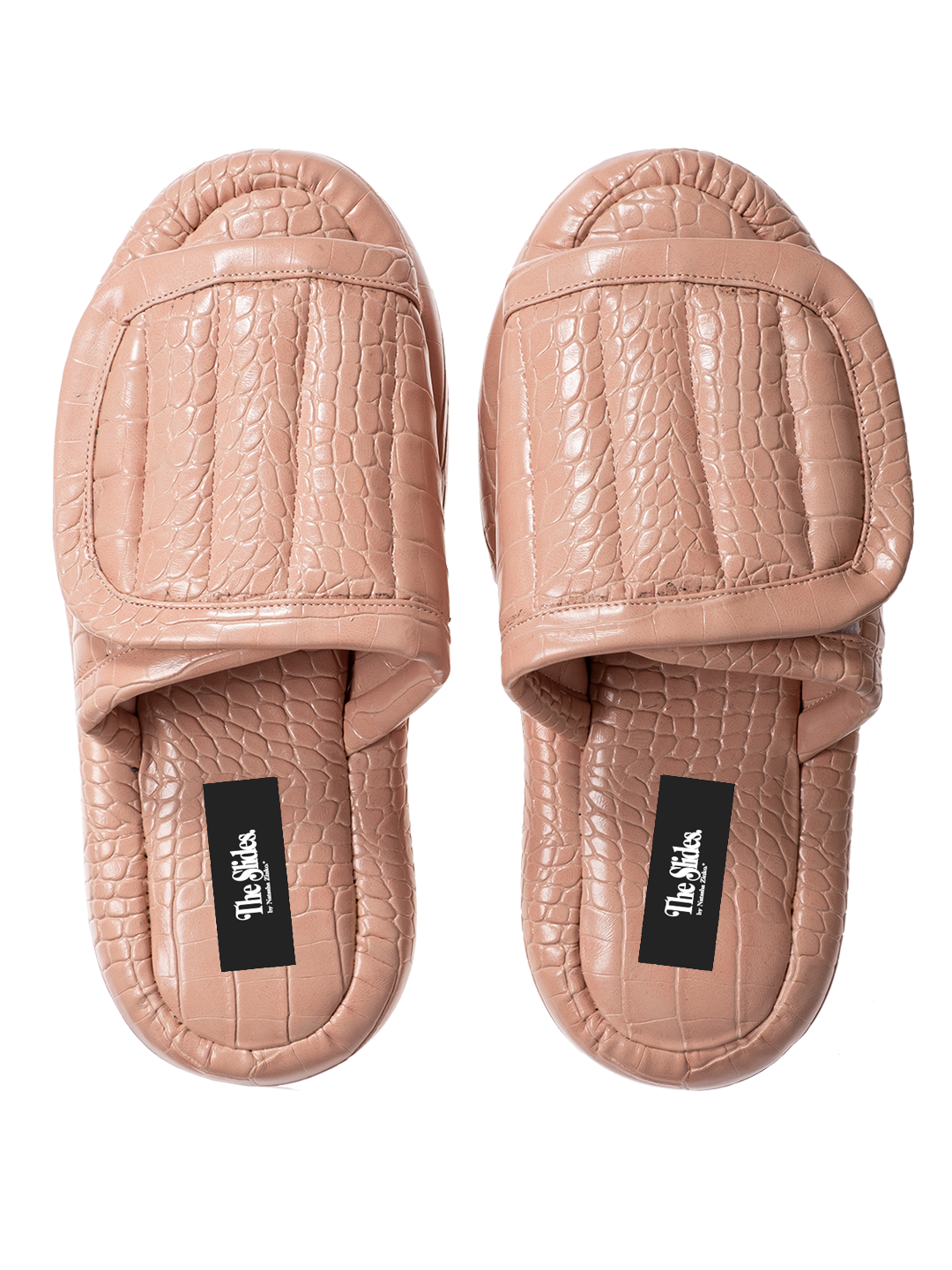 The Faux Leather Slides.