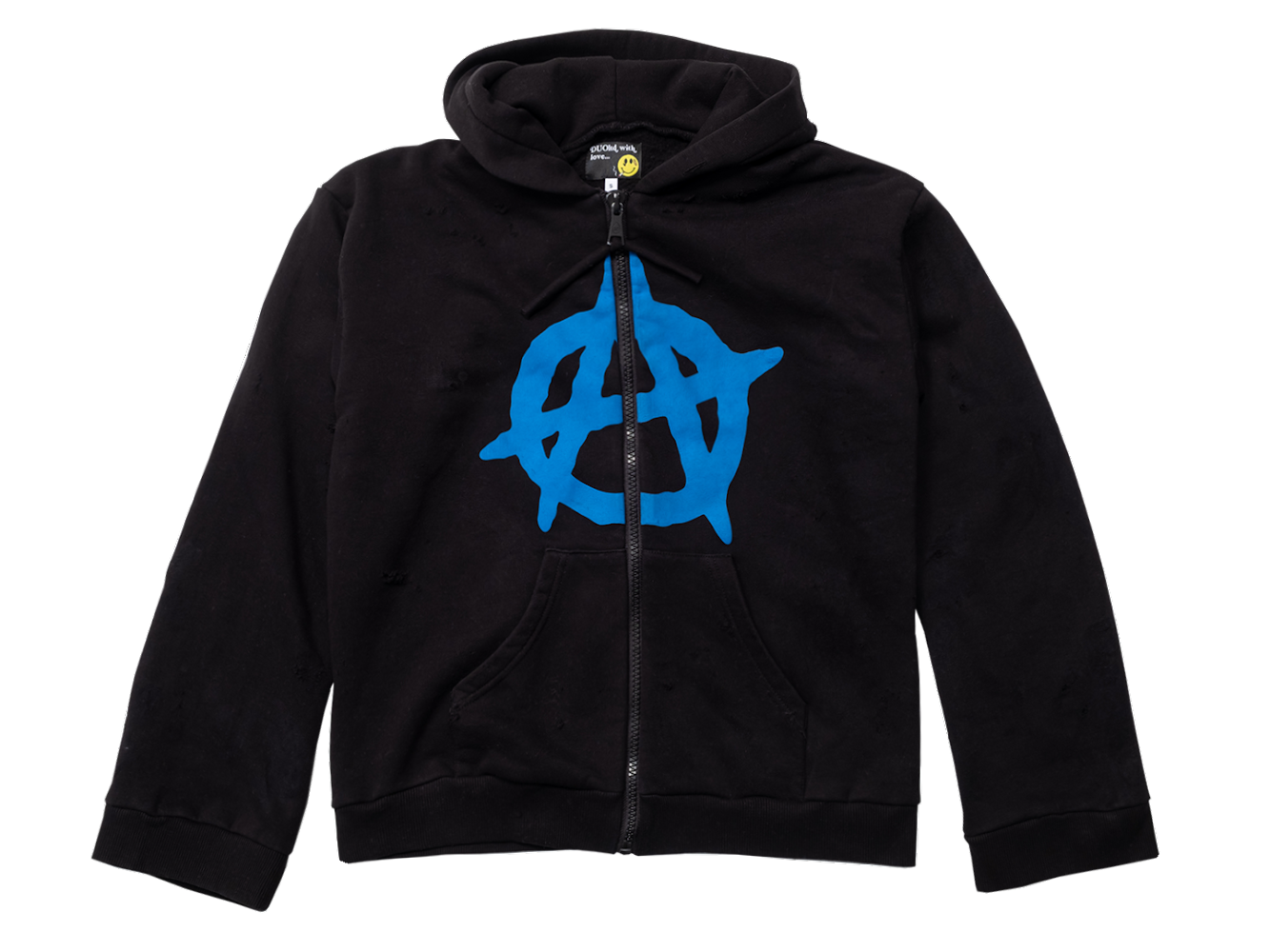 Anarchy-print Zipped Sweatshirt With Hoodie